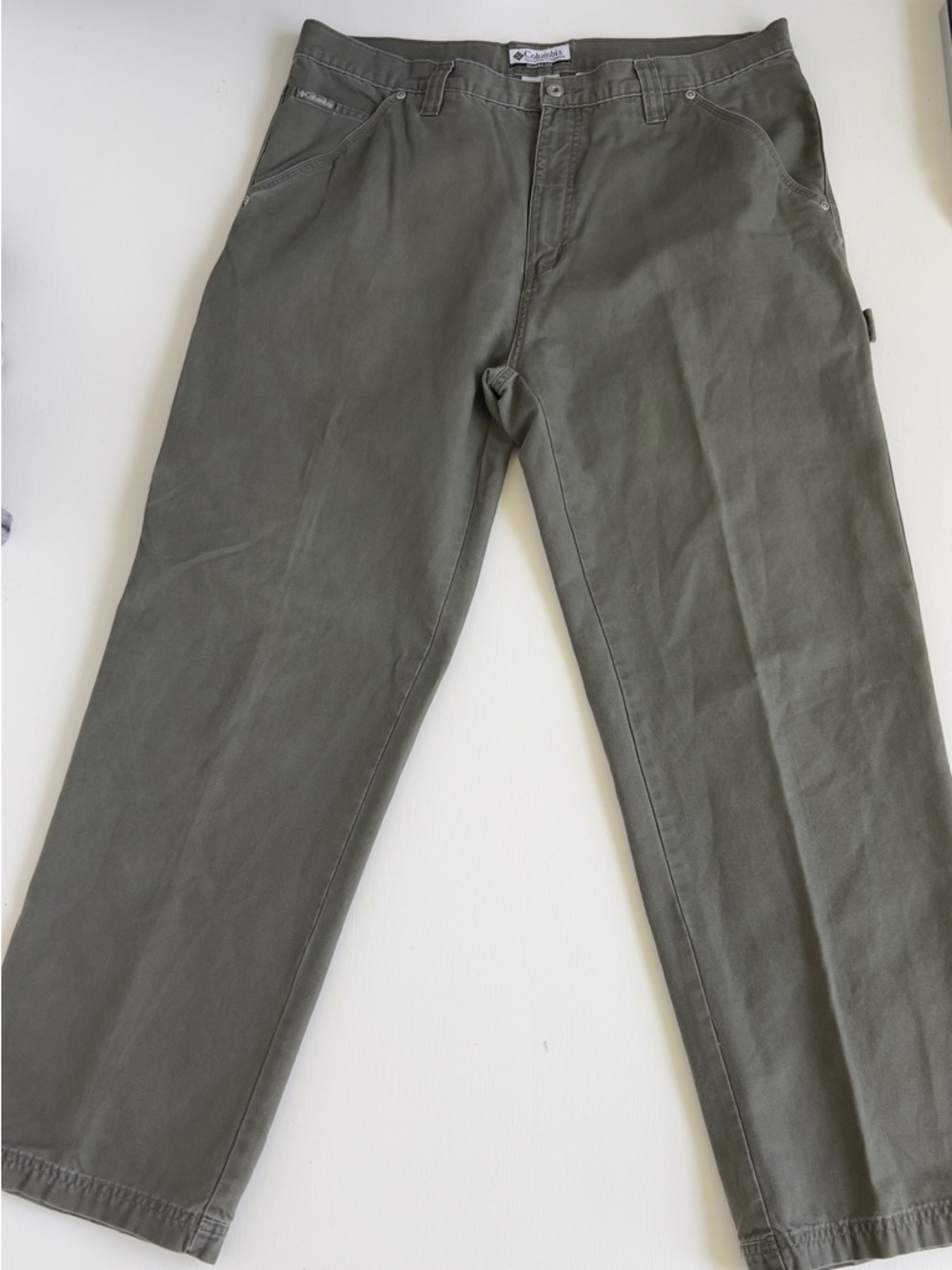 Columbia Olive Green Straight-Leg Chinos